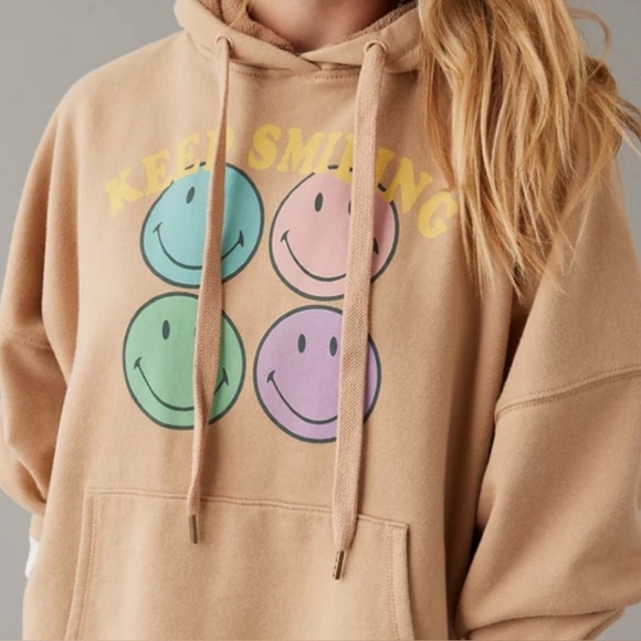 American Eagle Hoodie Keep Smiling Size XS - Picture 3 of 6